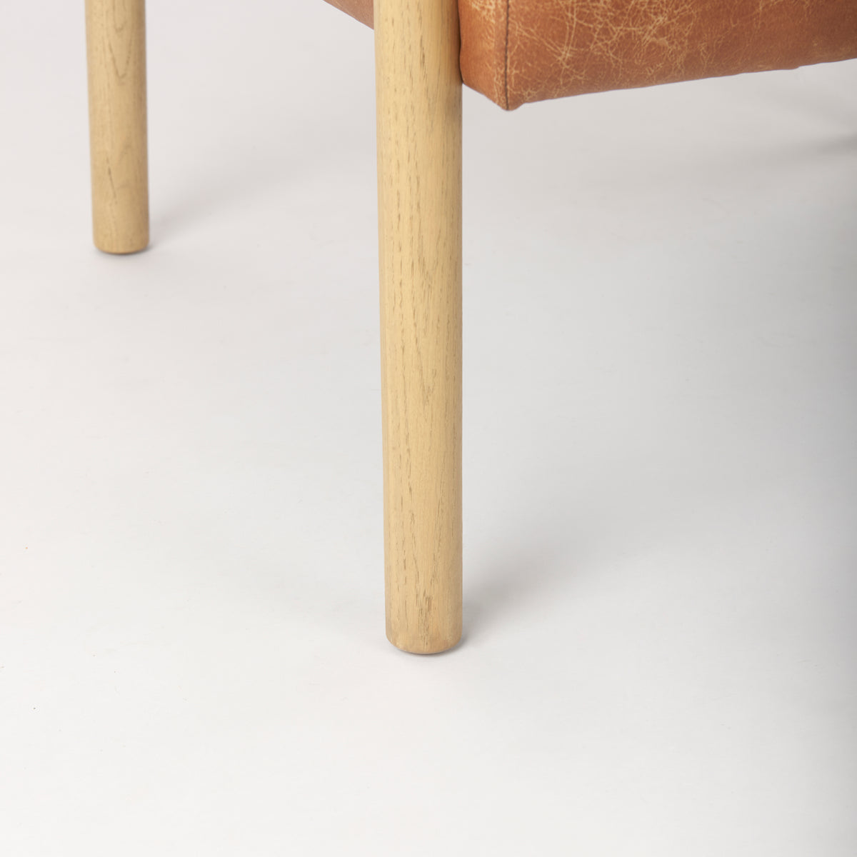 Ashton Brown Vegan Leather Accent Chair