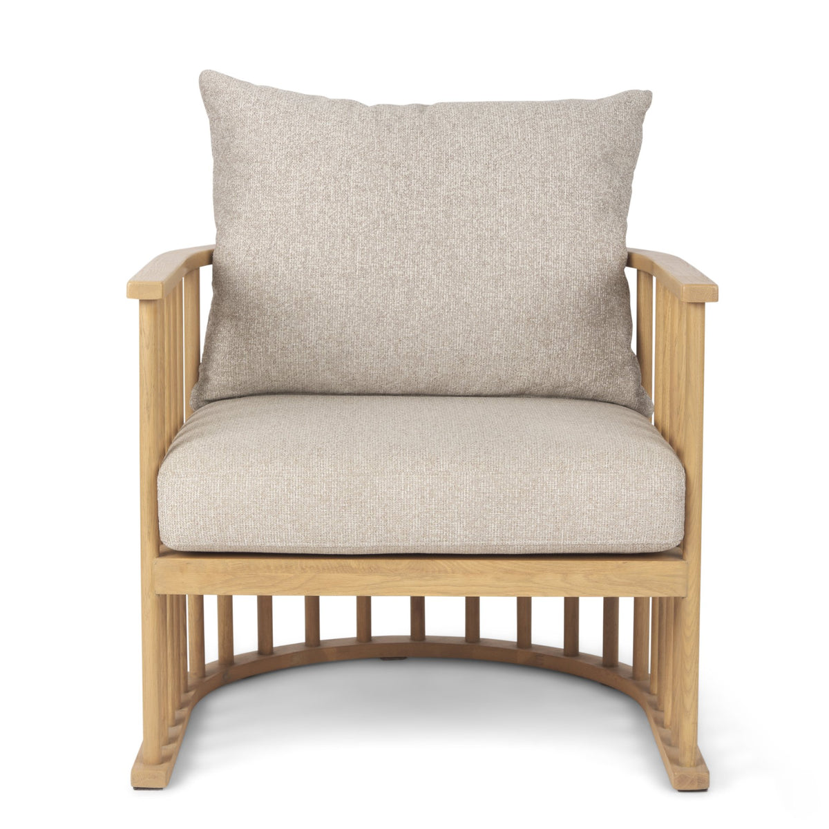 Kopari Beige Tweed Accent Chair