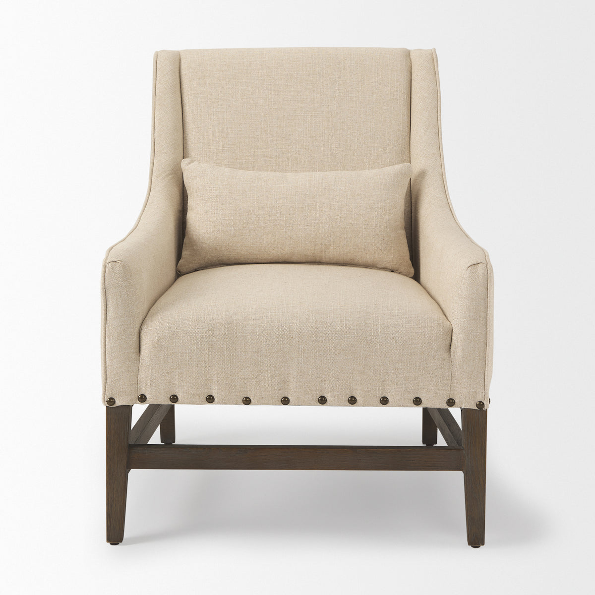 Kensington Cream Linen High Back Accent Chair