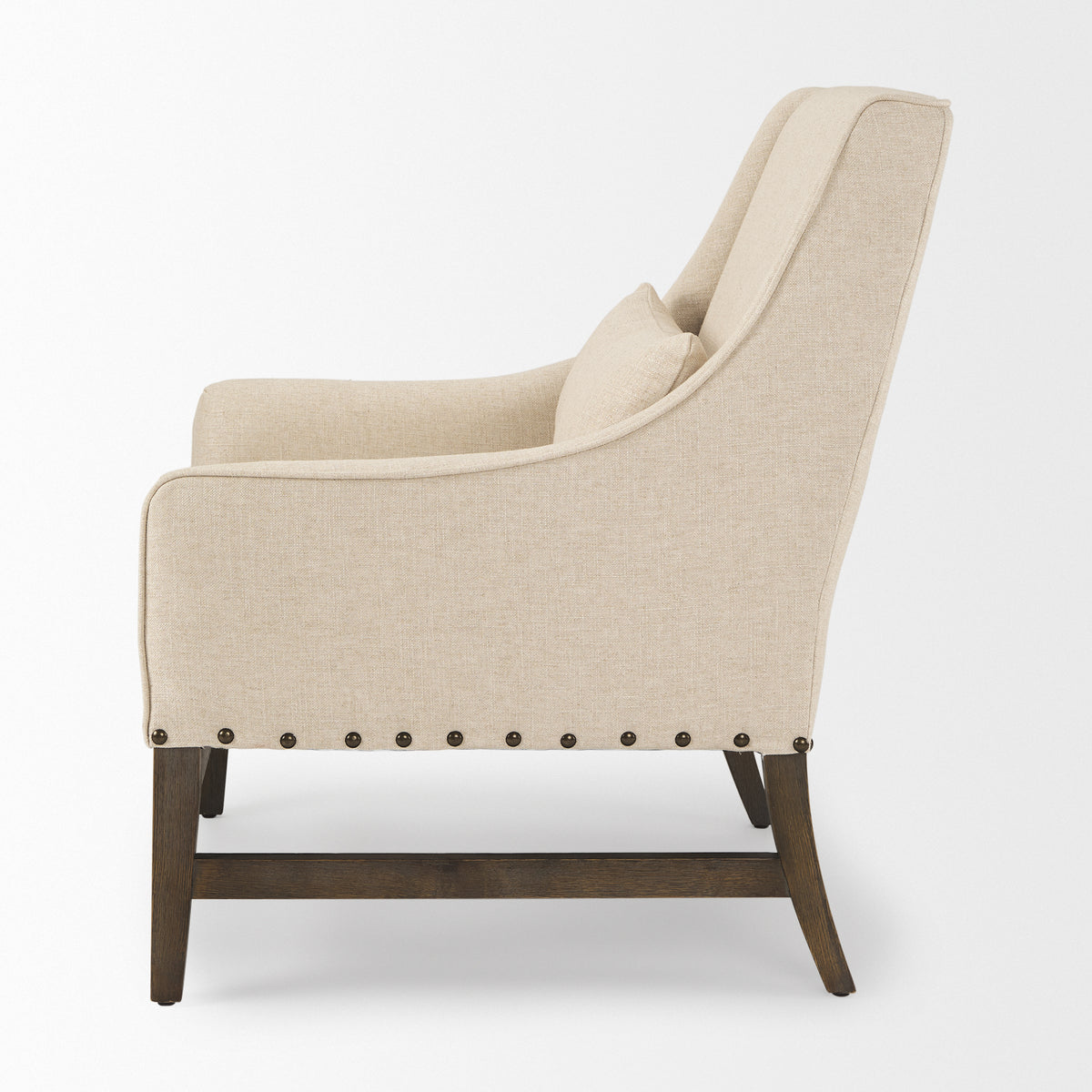 Kensington Cream Linen High Back Accent Chair