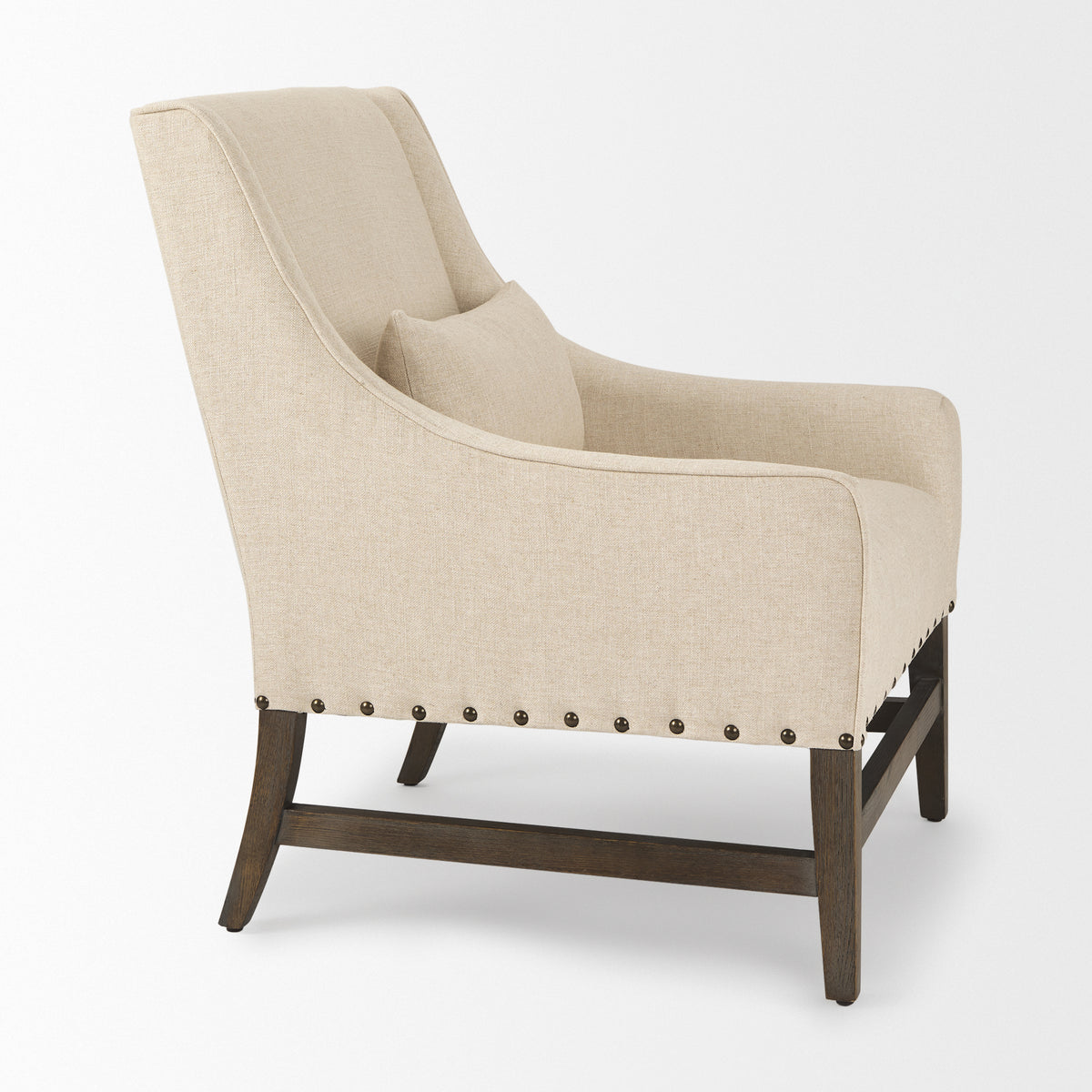Kensington Cream Linen High Back Accent Chair