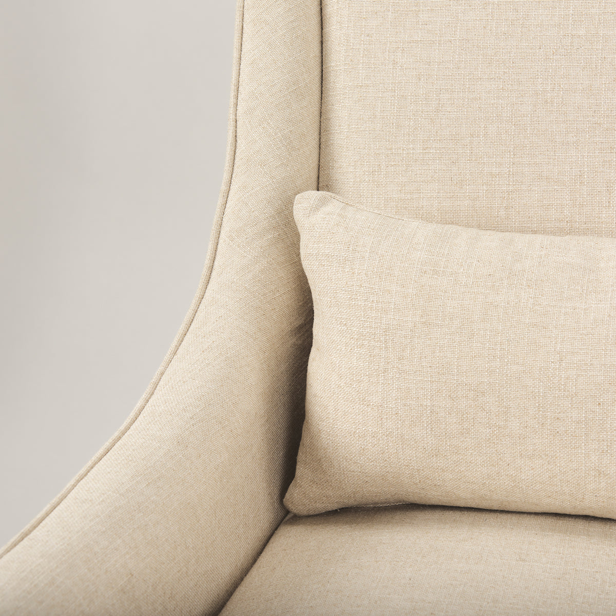 Kensington Cream Linen High Back Accent Chair