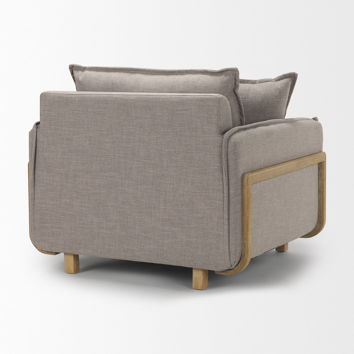 Roy Flint Gray Upholstered Arm Chair