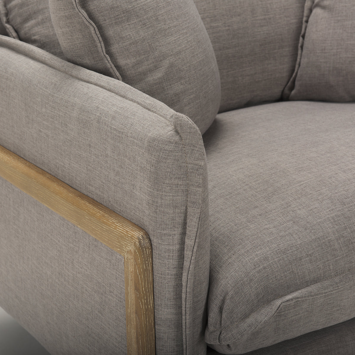 Roy Flint Gray Upholstered Arm Chair