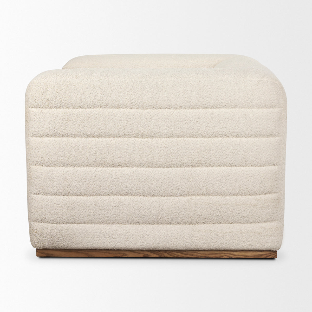 Ricciardo Cream Boucle Channel-Tufted Arm Chair