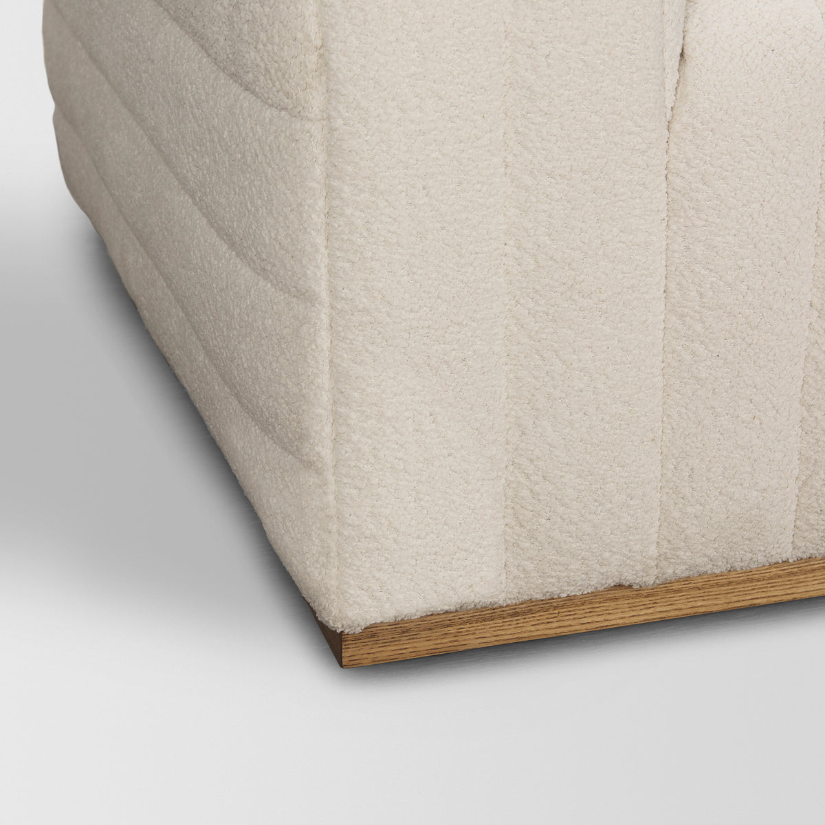 Ricciardo Cream Boucle Channel-Tufted Arm Chair