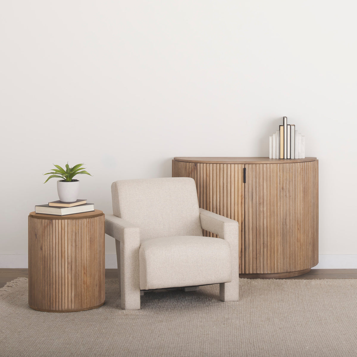 Sovereign Oatmeal Upholstered Accent Chair