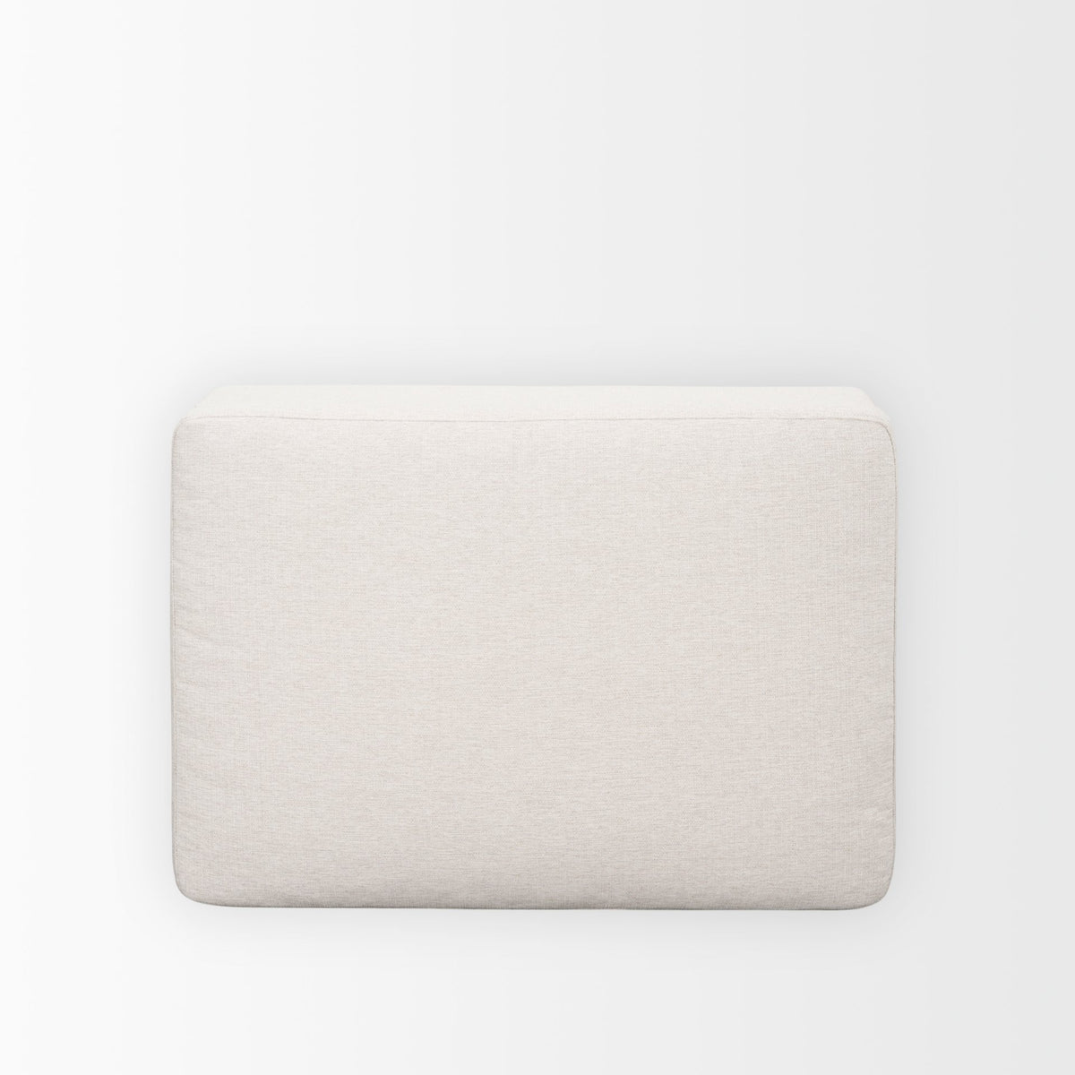 Halston Oatmeal Performance Fabric Small Modular Ottoman