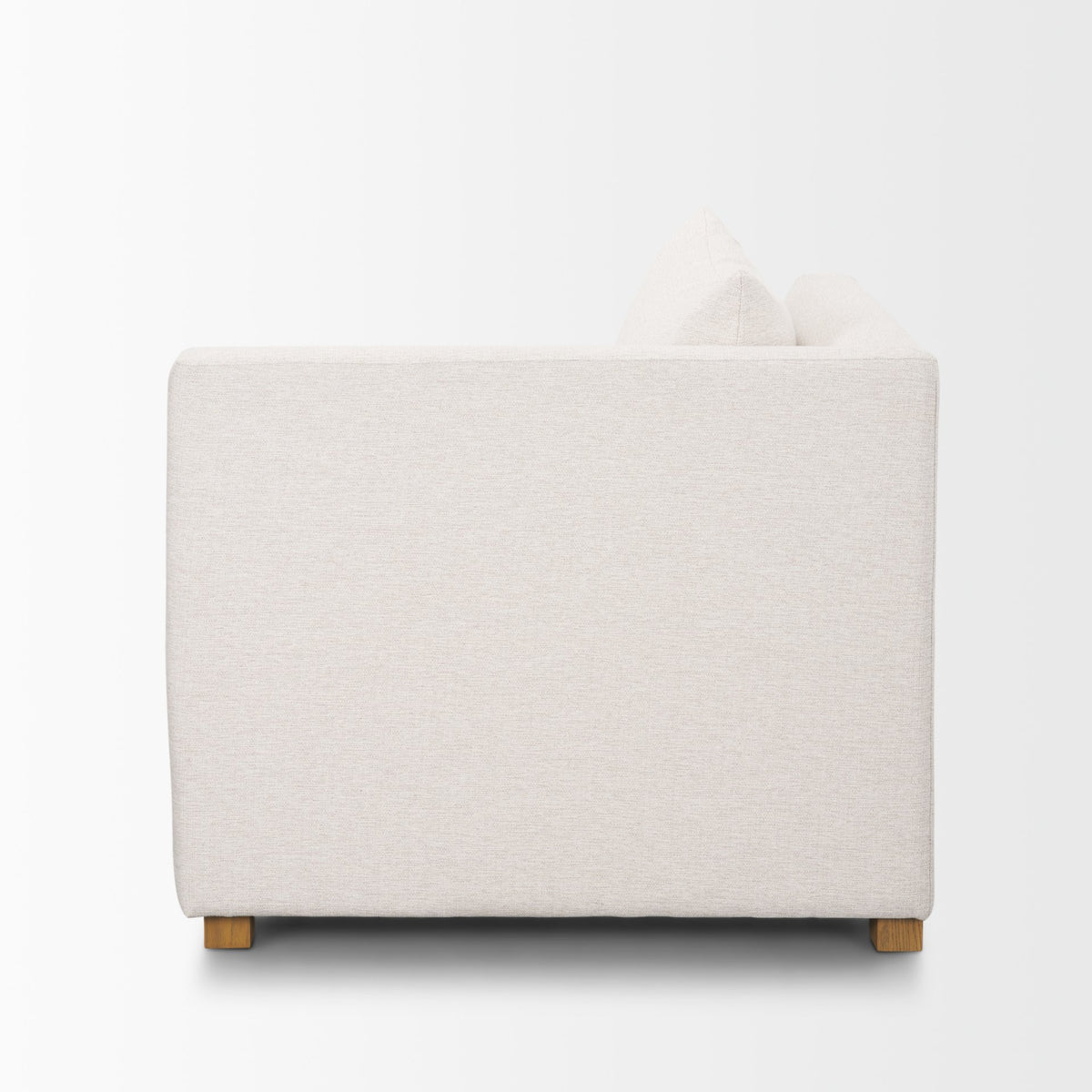 Halston Oatmeal Performance Fabric Right Arm Modular Sectional Piece