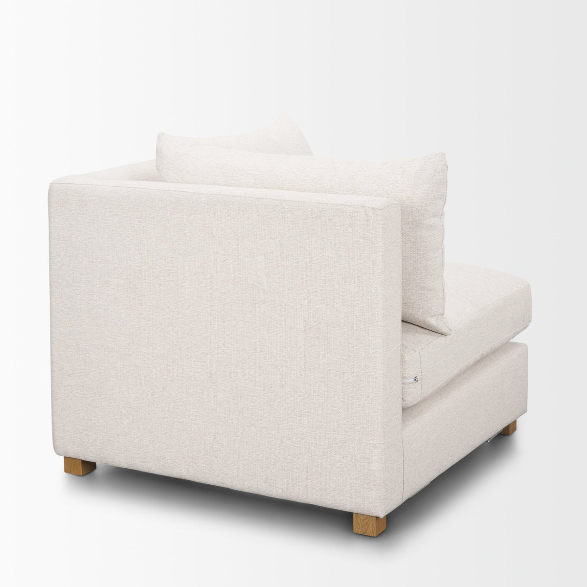 Halston Oatmeal Performance Fabric Corner Modular Sectional Piece