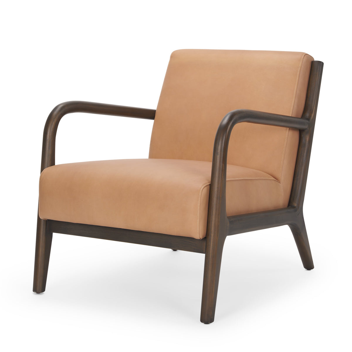 Cashel Tan Genuine Leather Accent Chair