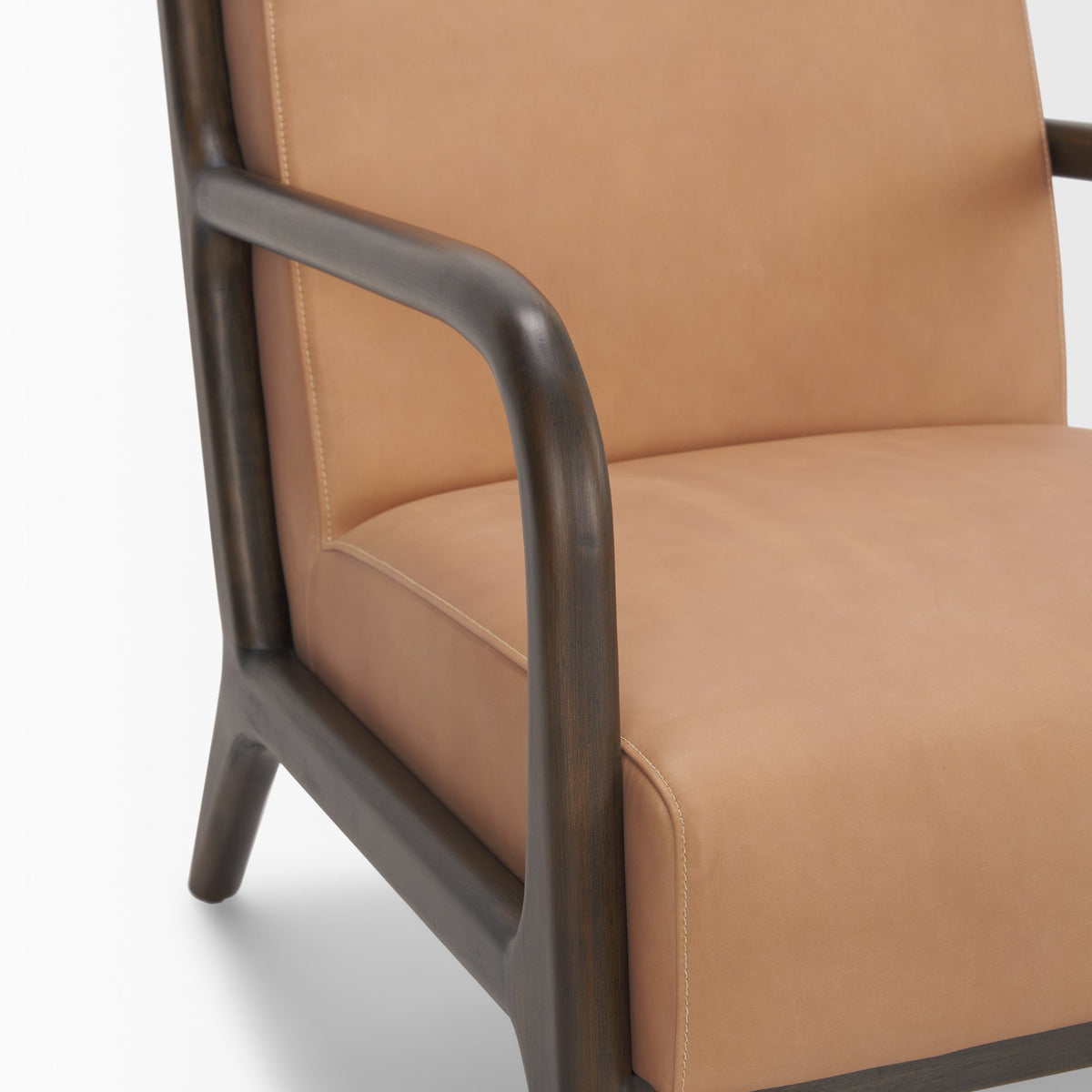 Cashel Tan Genuine Leather Accent Chair