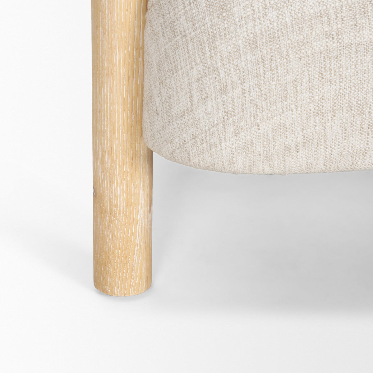 Gianna Oatmeal Fabric Open Back Accent Chair