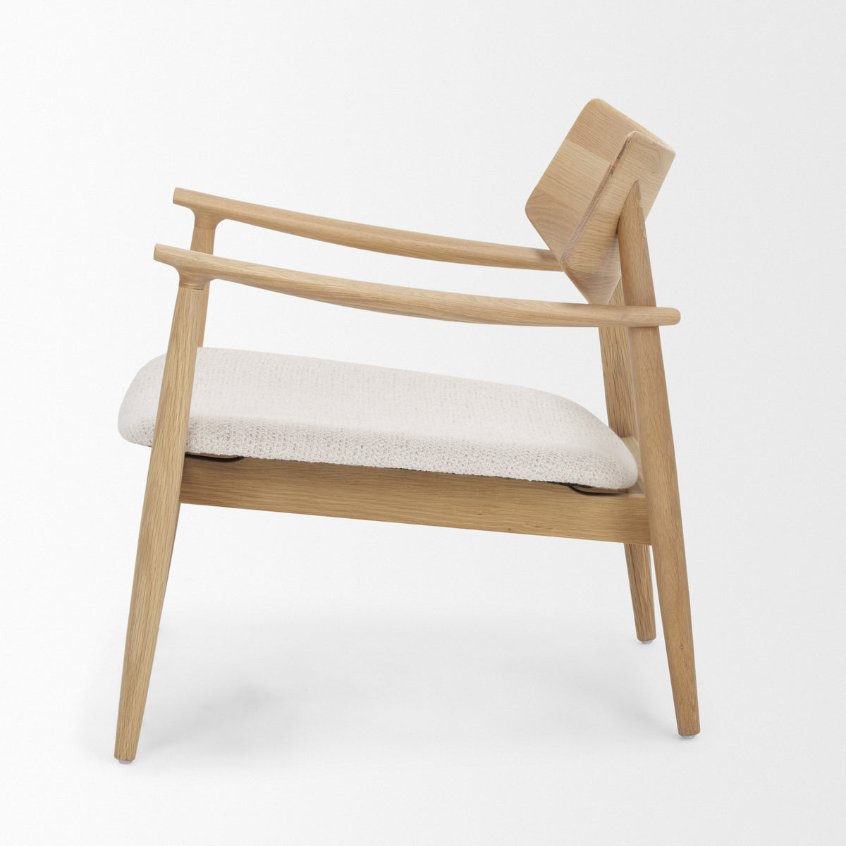 Haggen Light Oak Cream Fabric Accent Chair