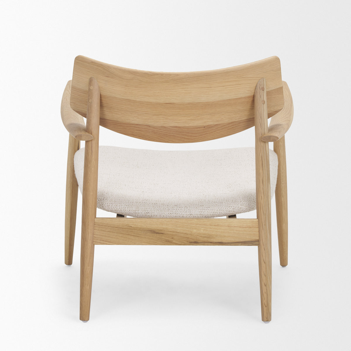 Haggen Light Oak Cream Fabric Accent Chair