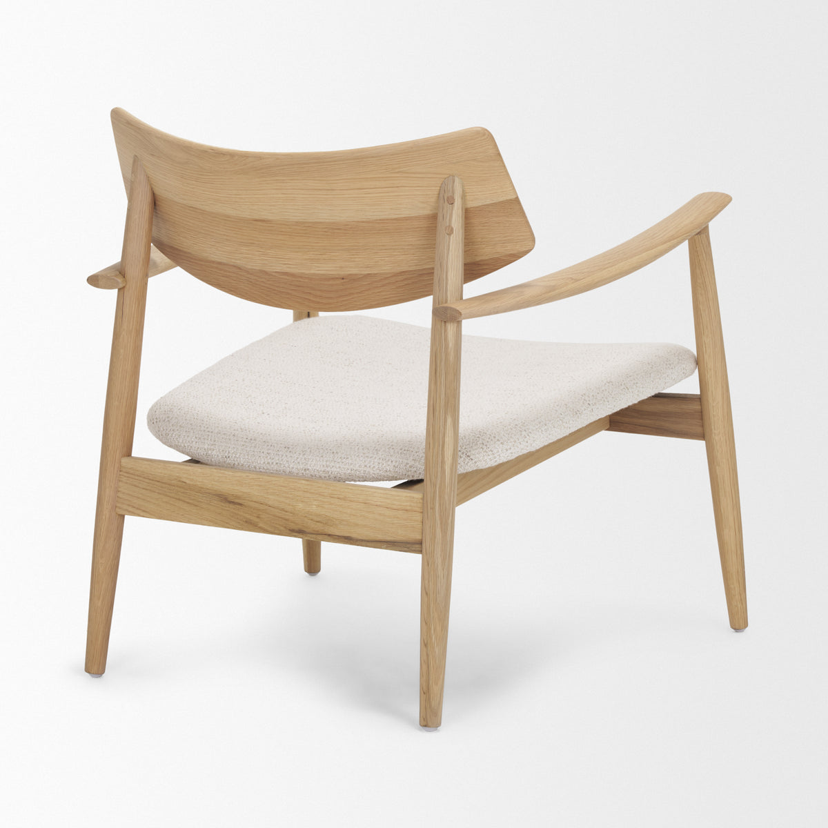 Haggen Light Oak Cream Fabric Accent Chair