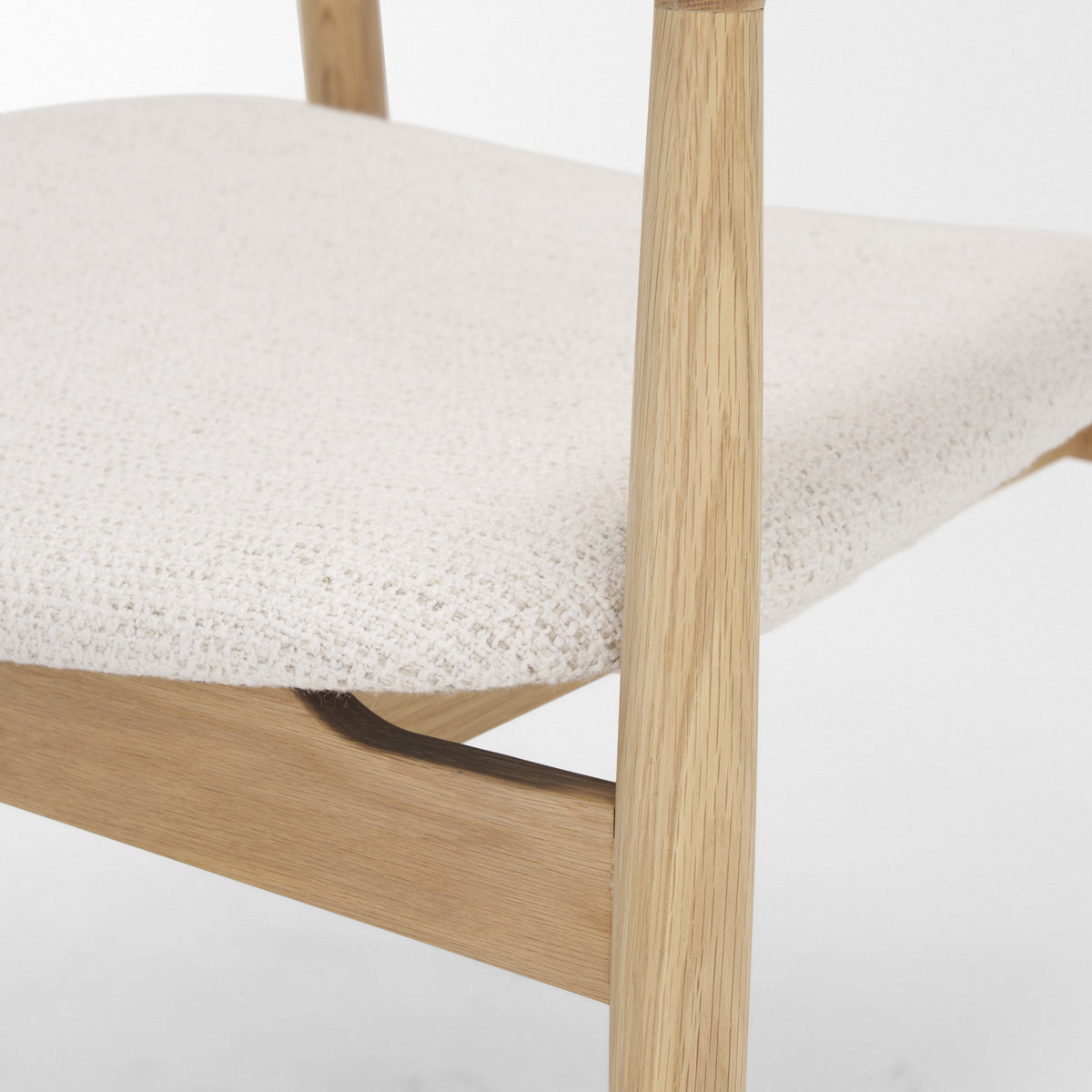 Haggen Light Oak Cream Fabric Accent Chair