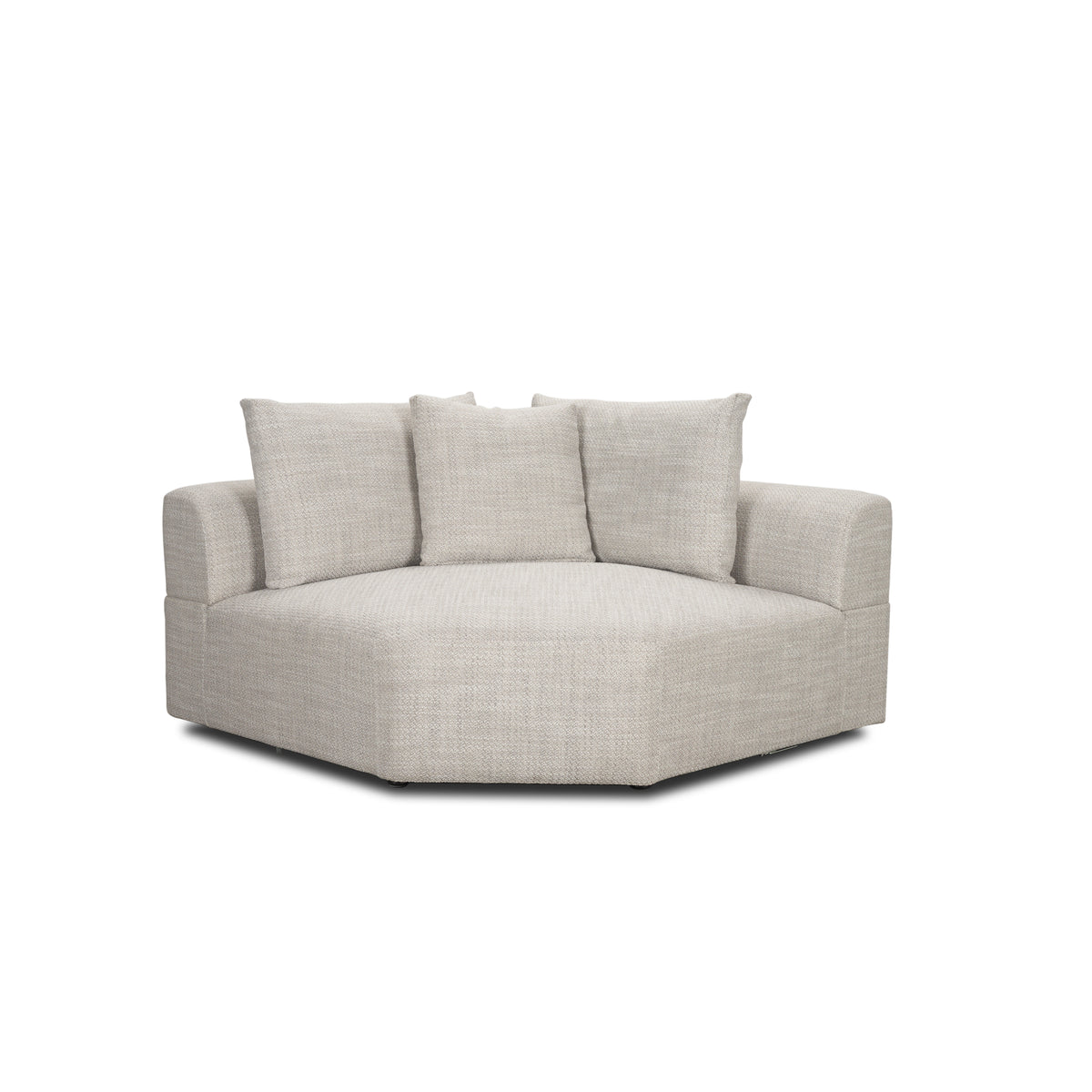 Warner Gray Performance Fabric 3-Piece Corner Sectional, 5-Seat