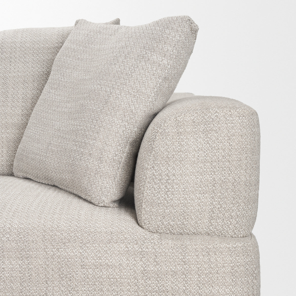 Warner Gray Performance Fabric 3-Piece Corner Sectional, 5-Seat