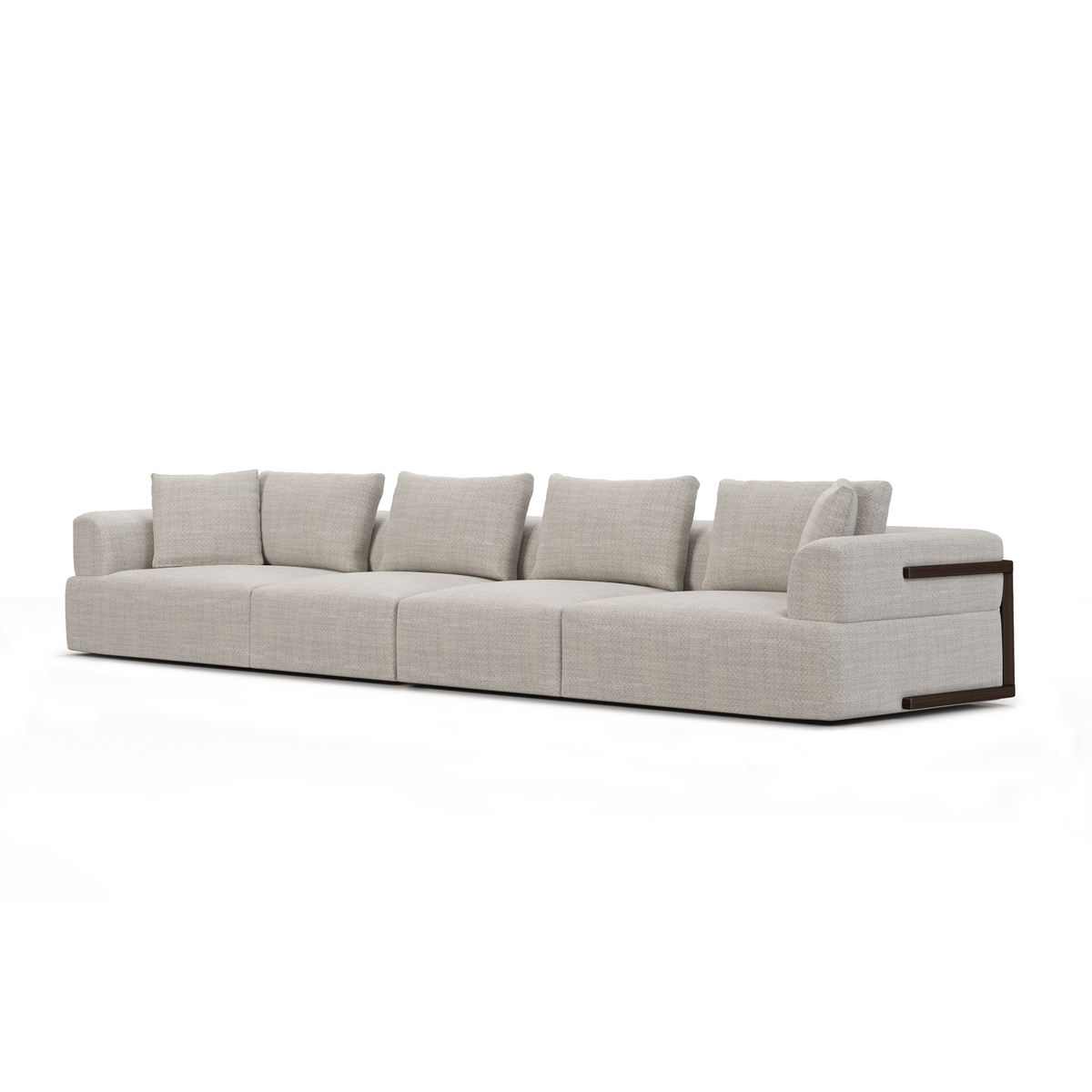 Warner Gray Performance Fabric 2-Piece Long Sofa Set