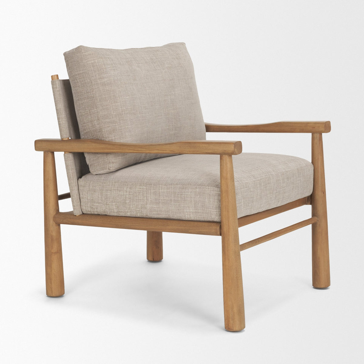 Witton Gray Fabric Slingback Accent Lounge Chair
