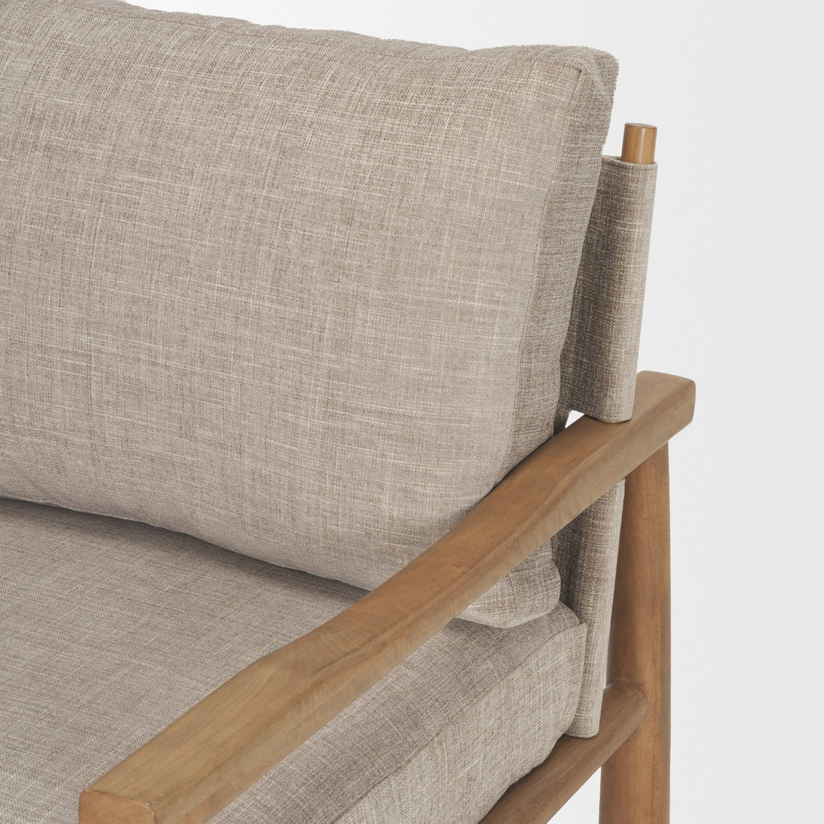 Witton Gray Fabric Slingback Accent Lounge Chair