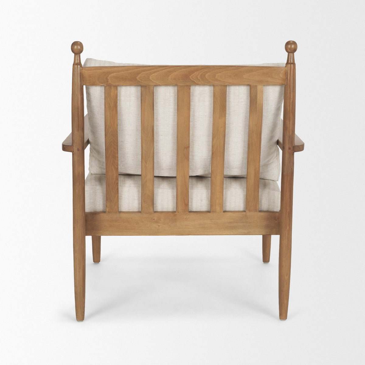 Danni Cream Fabric Beech Wood Accent Lounge Chair
