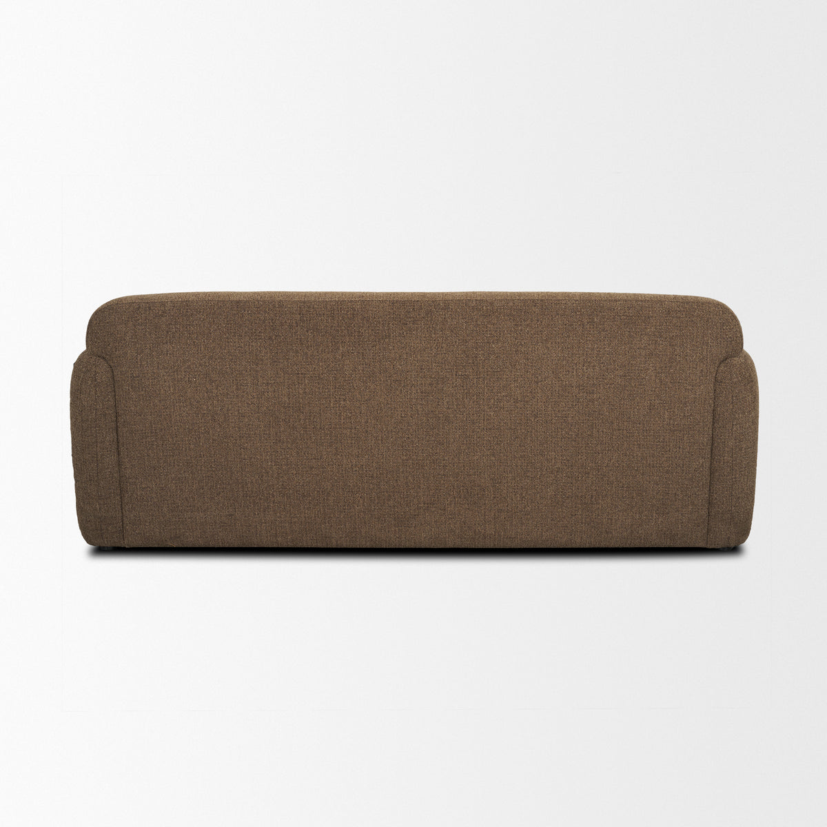 Saga Mocha Textured Plush 3-Seater Sofa