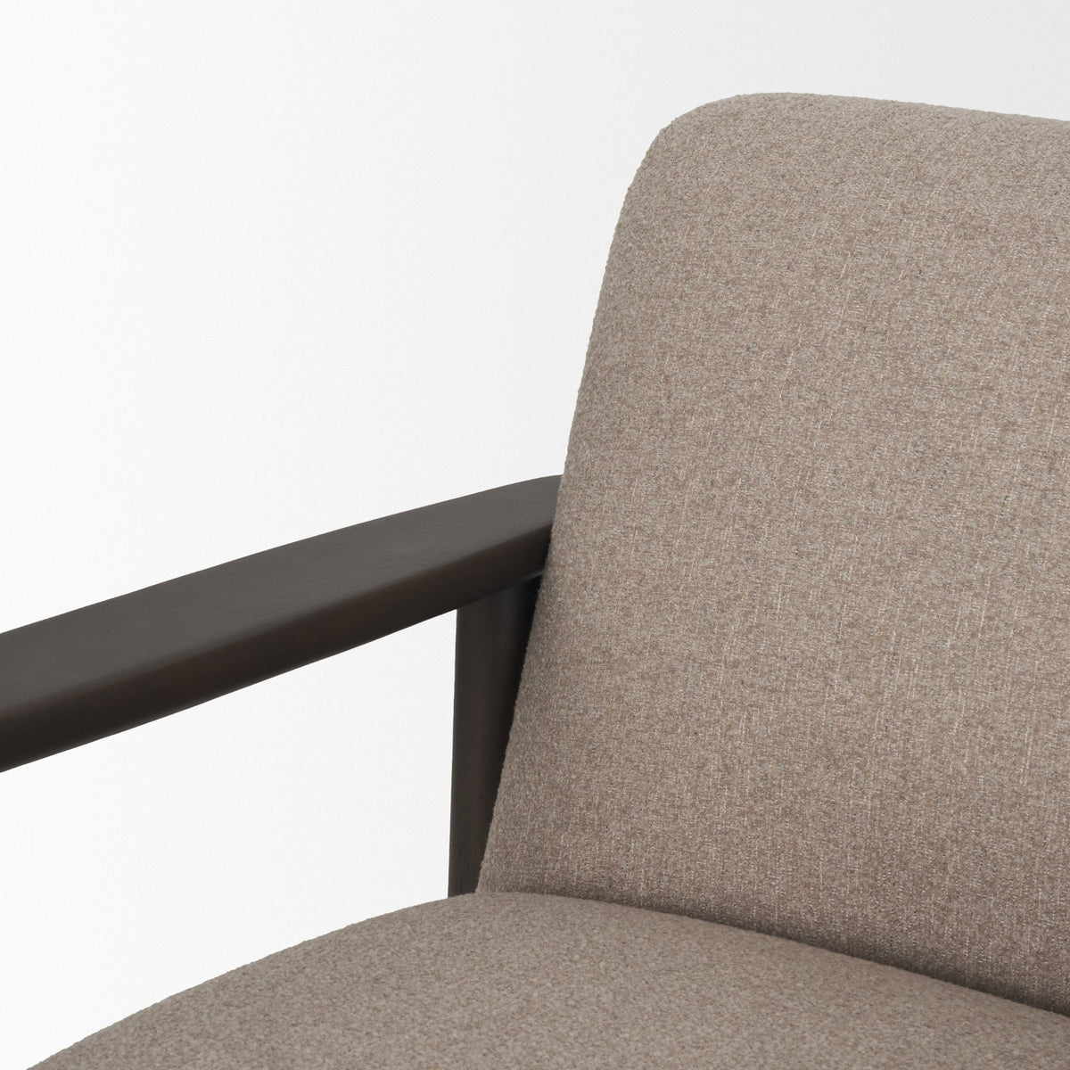 Willmar Mushroom Gray Fabric Accent Lounge Chair