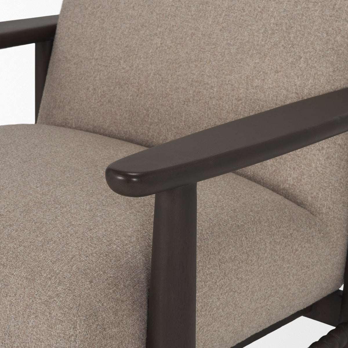 Willmar Mushroom Gray Fabric Accent Lounge Chair