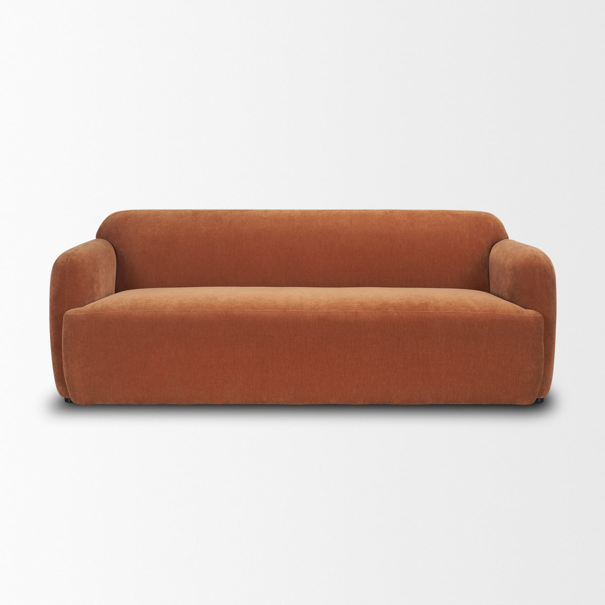 Saga Rust Stonewashed Chenille 3-Seater Sofa