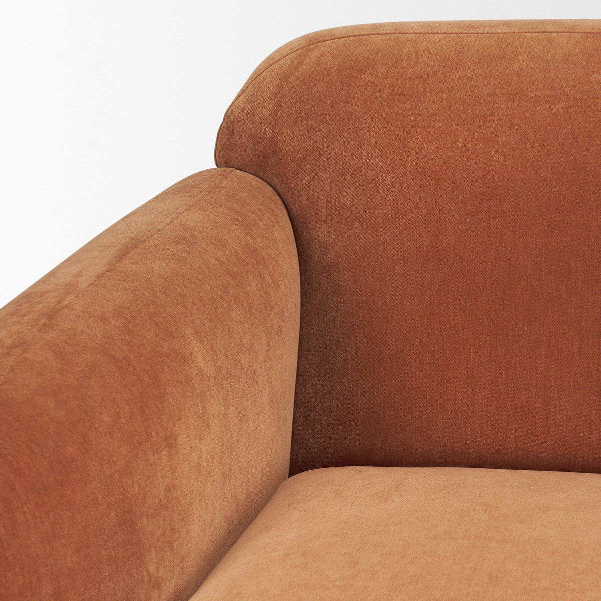 Saga Rust Stonewashed Chenille 3-Seater Sofa