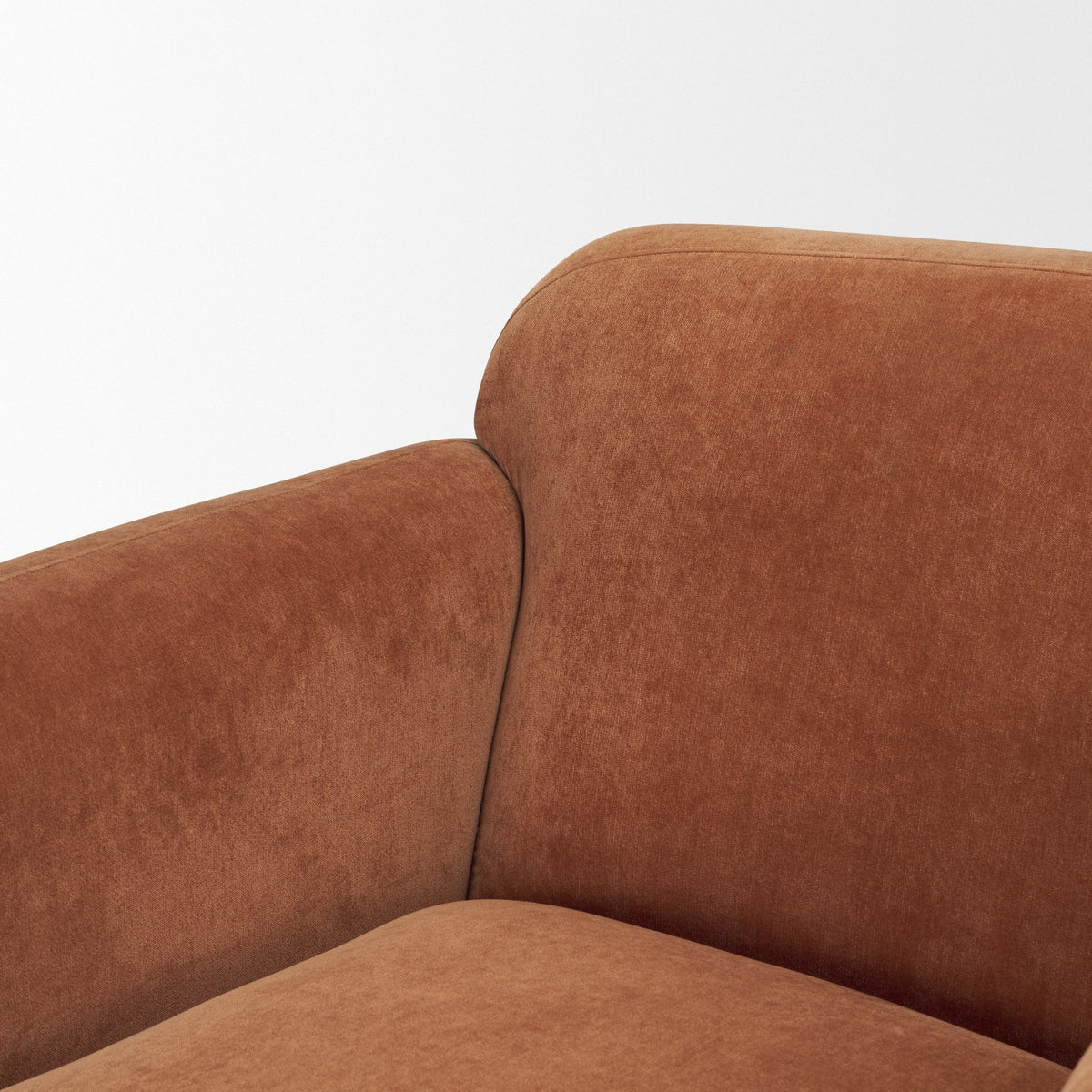 Saga Rust Stonewashed Chenille Upholstered Chair