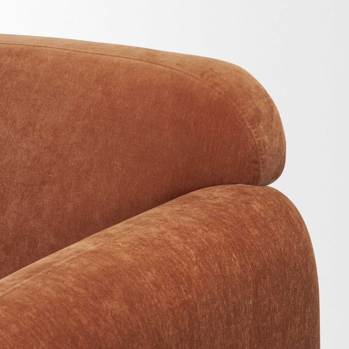 Saga Rust Stonewashed Chenille Upholstered Chair