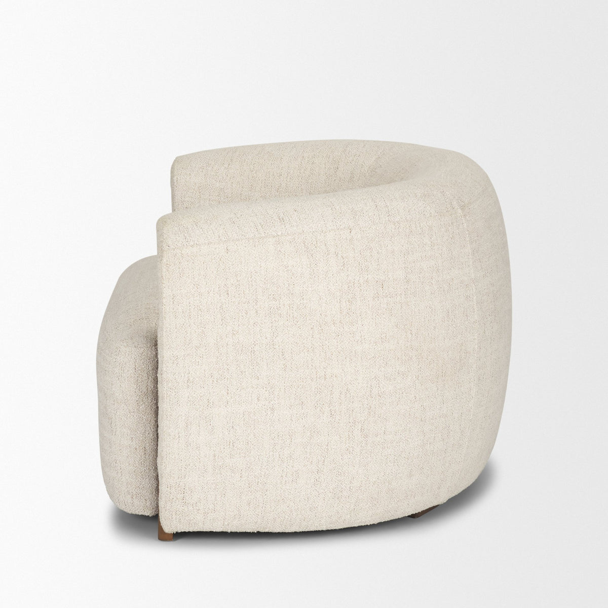 Kornelia Oatmeal Fabric Barrel Accent Chair