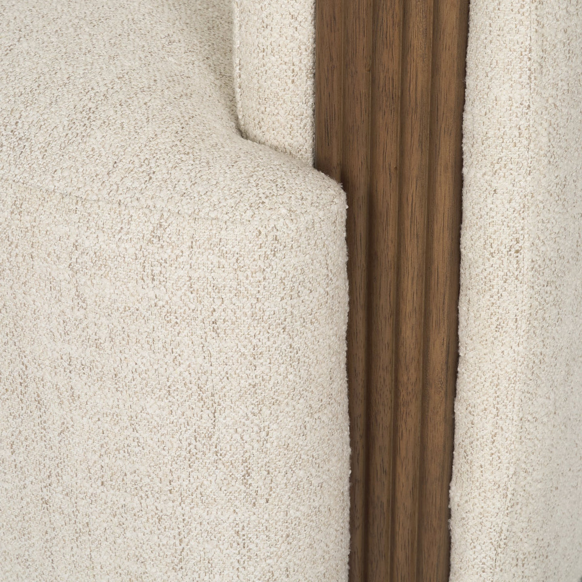 Kornelia Oatmeal Fabric Barrel Accent Chair