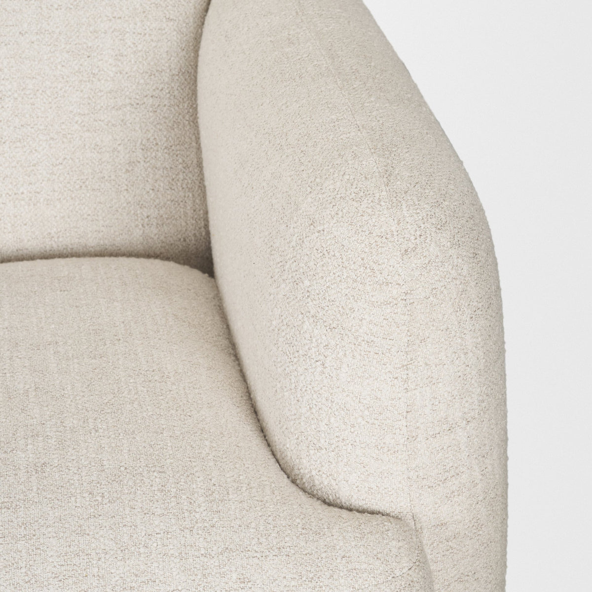 Saga Cream Fabric 3-Seater Sofa
