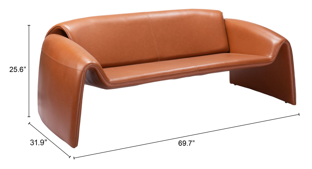 Horten Sofa Brown by Zuo Modern