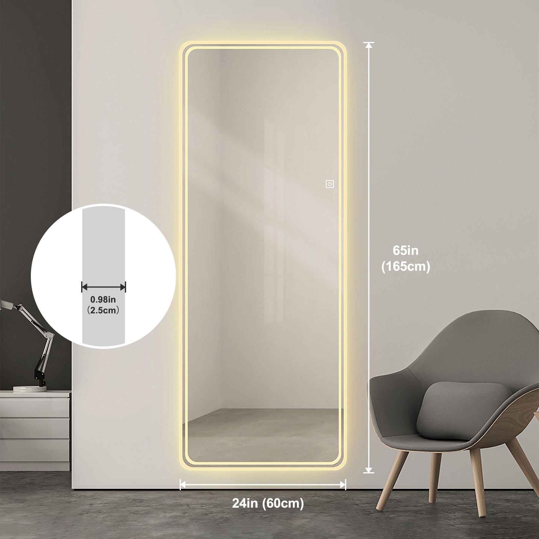 Full Length LED Floor Mirror
