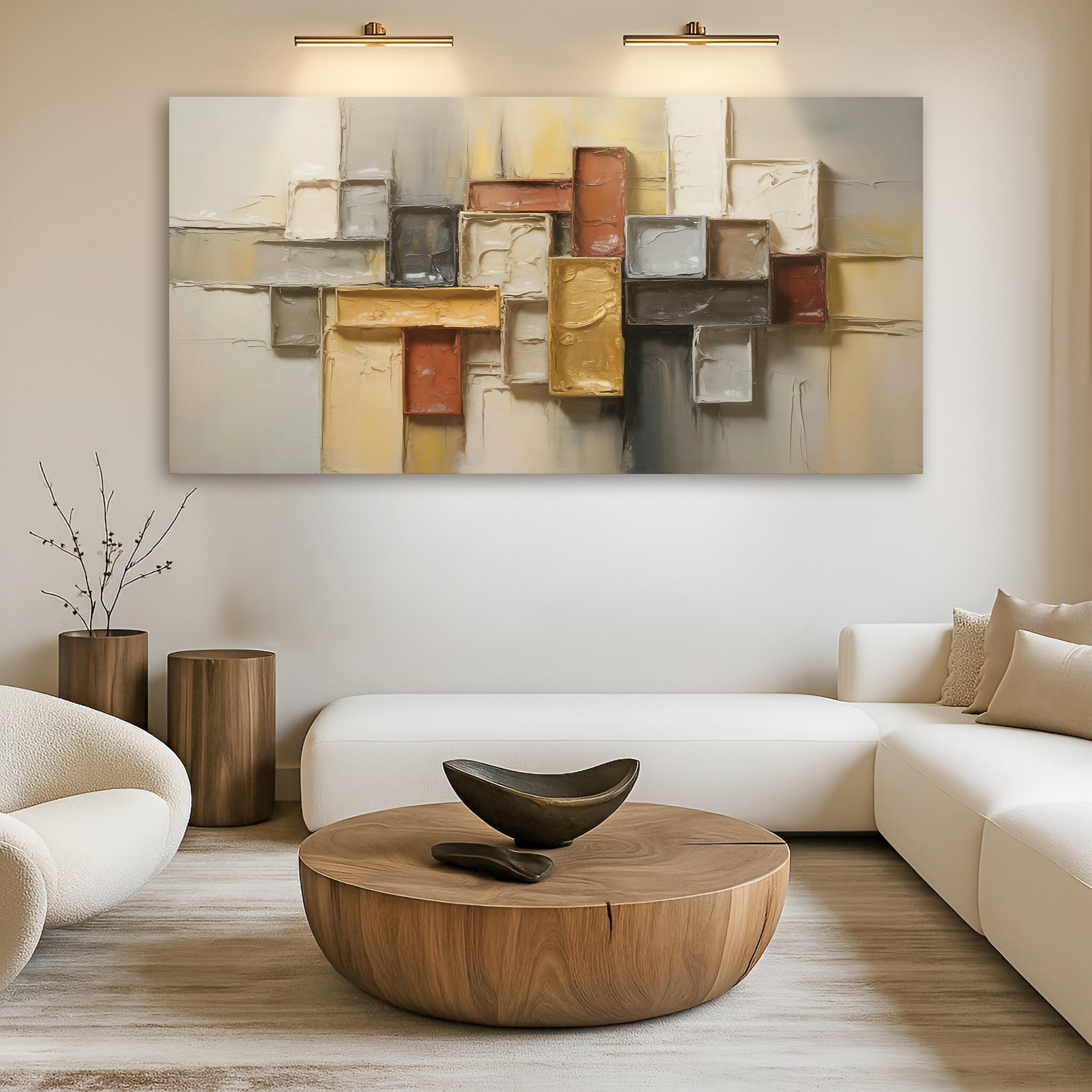Geometric Abstract Canvas Wall Art