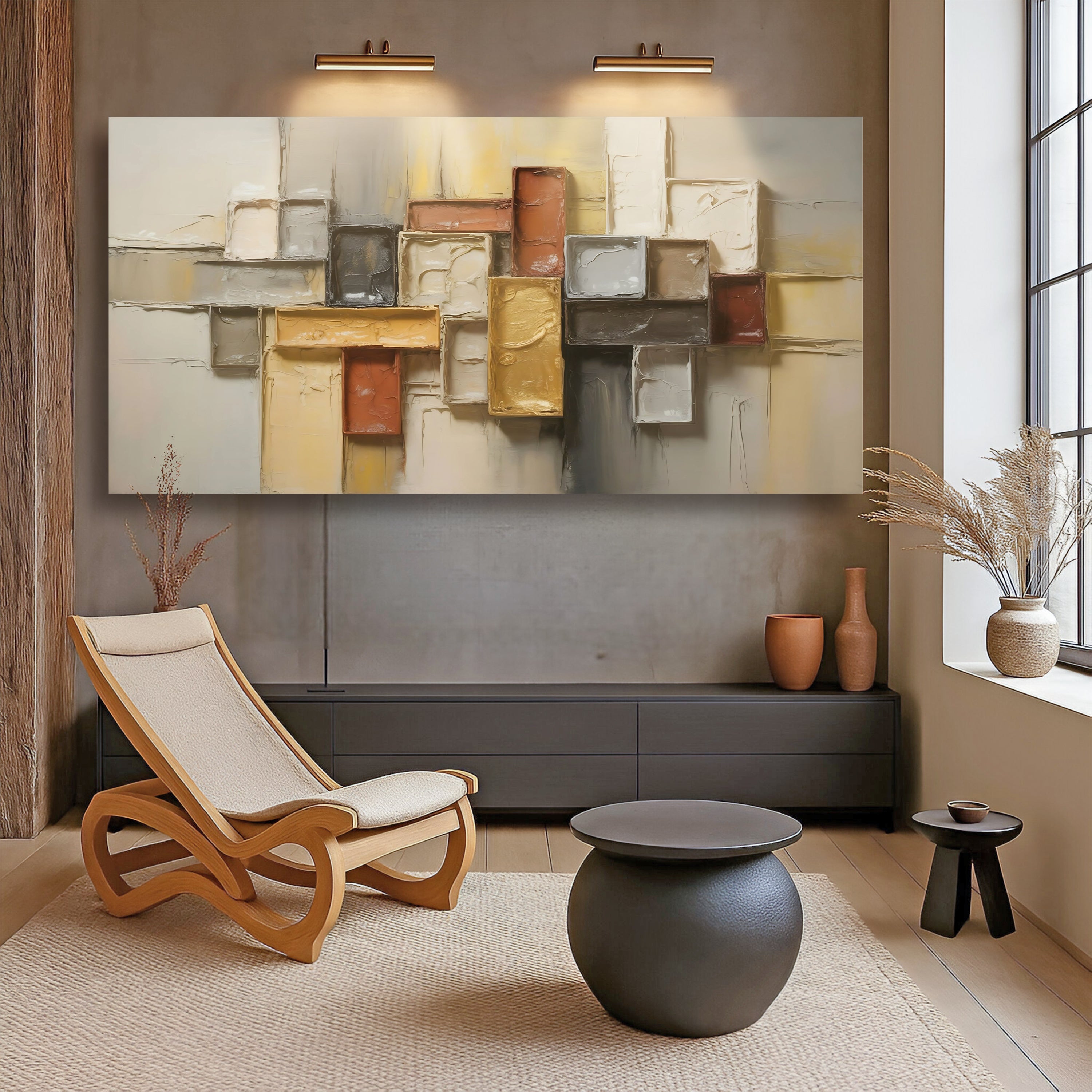 Geometric Abstract Canvas Wall Art
