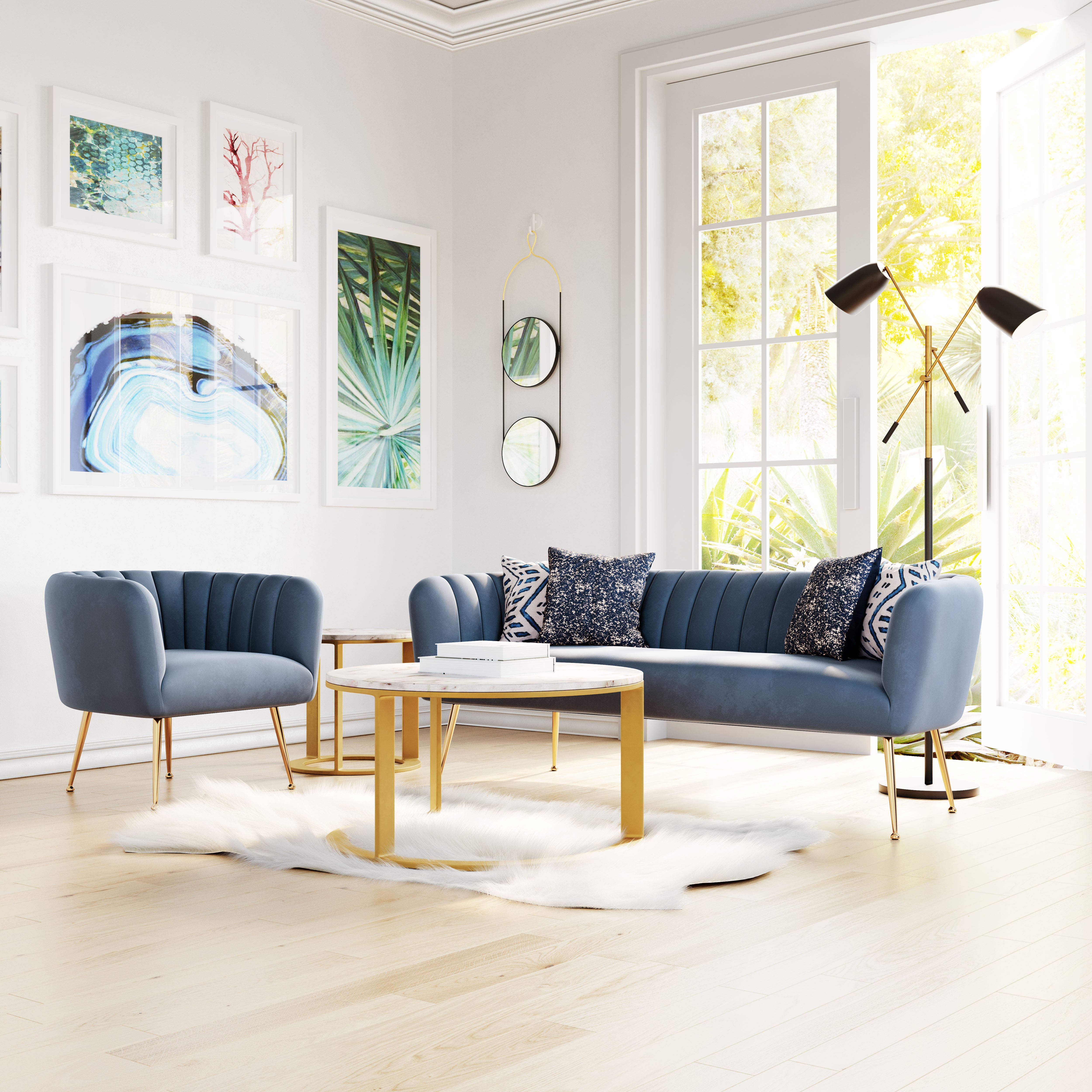 Deco Sofa Gray by Zuo Modern