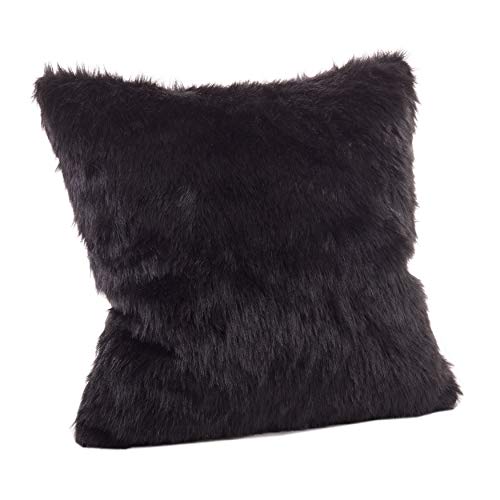 Faux Fur Filled Decorative Throw Pillow