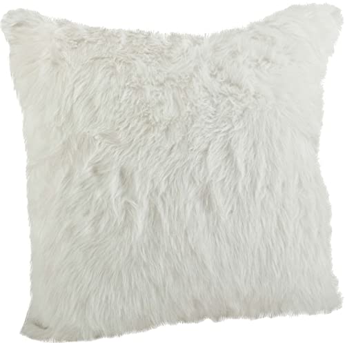 Faux Fur Filled Decorative Throw Pillow