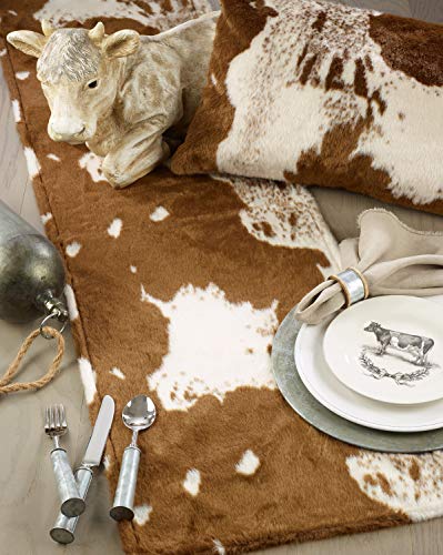 Faux Fur Cowhide Square Decorative Pillow Case