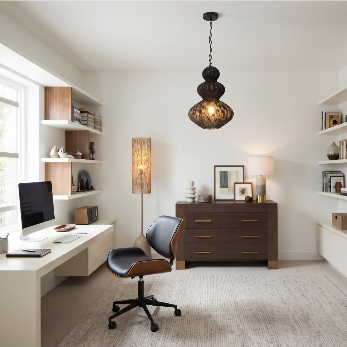 Kali Ceiling Lamp Black by Zuo Modern