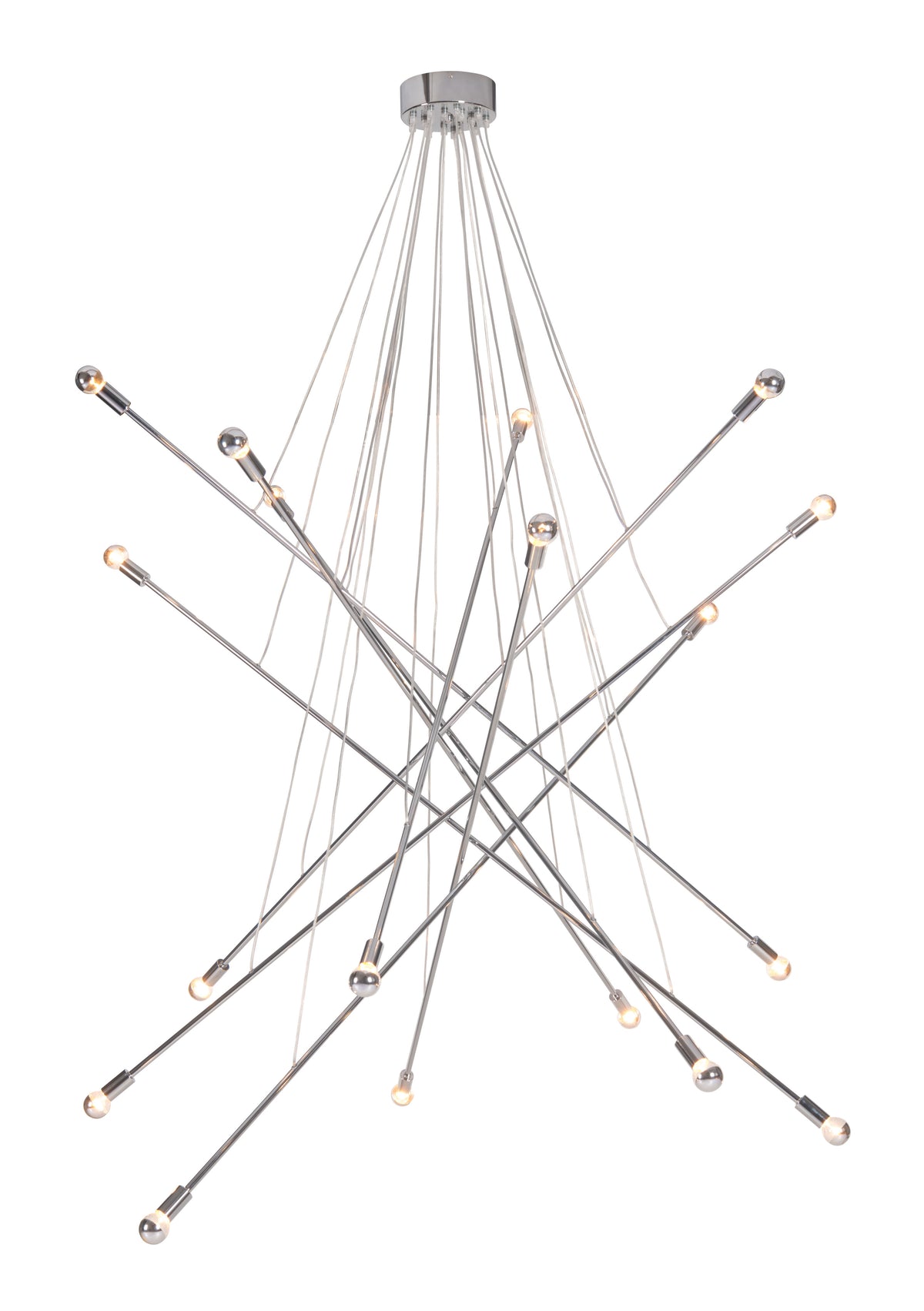 Belief Ceiling Lamp Chrome by Zuo Modern