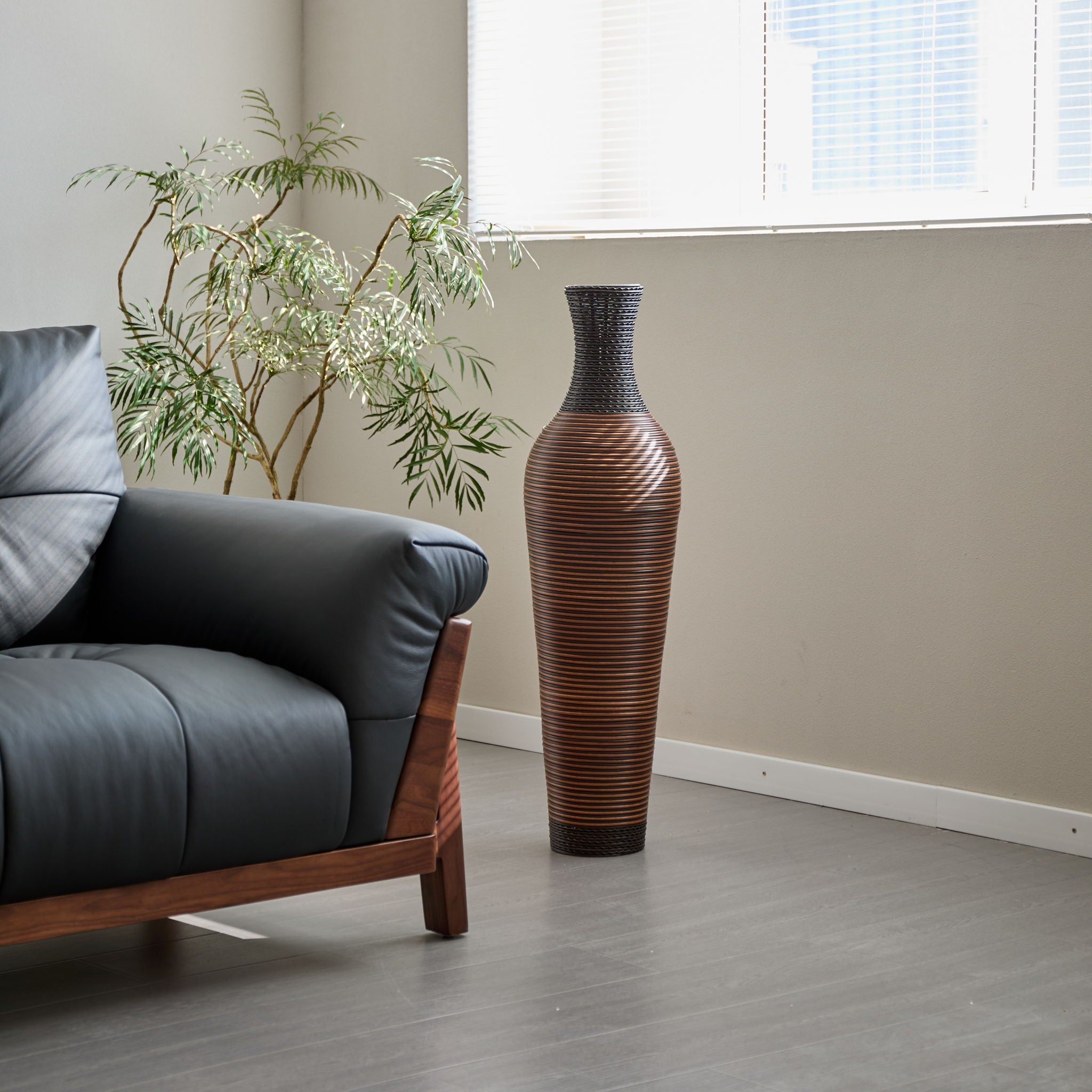 Tall Woven Floor Vase