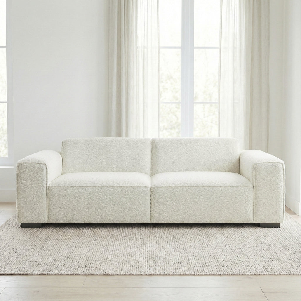 Woodley Modern Cream Boucle Sofa