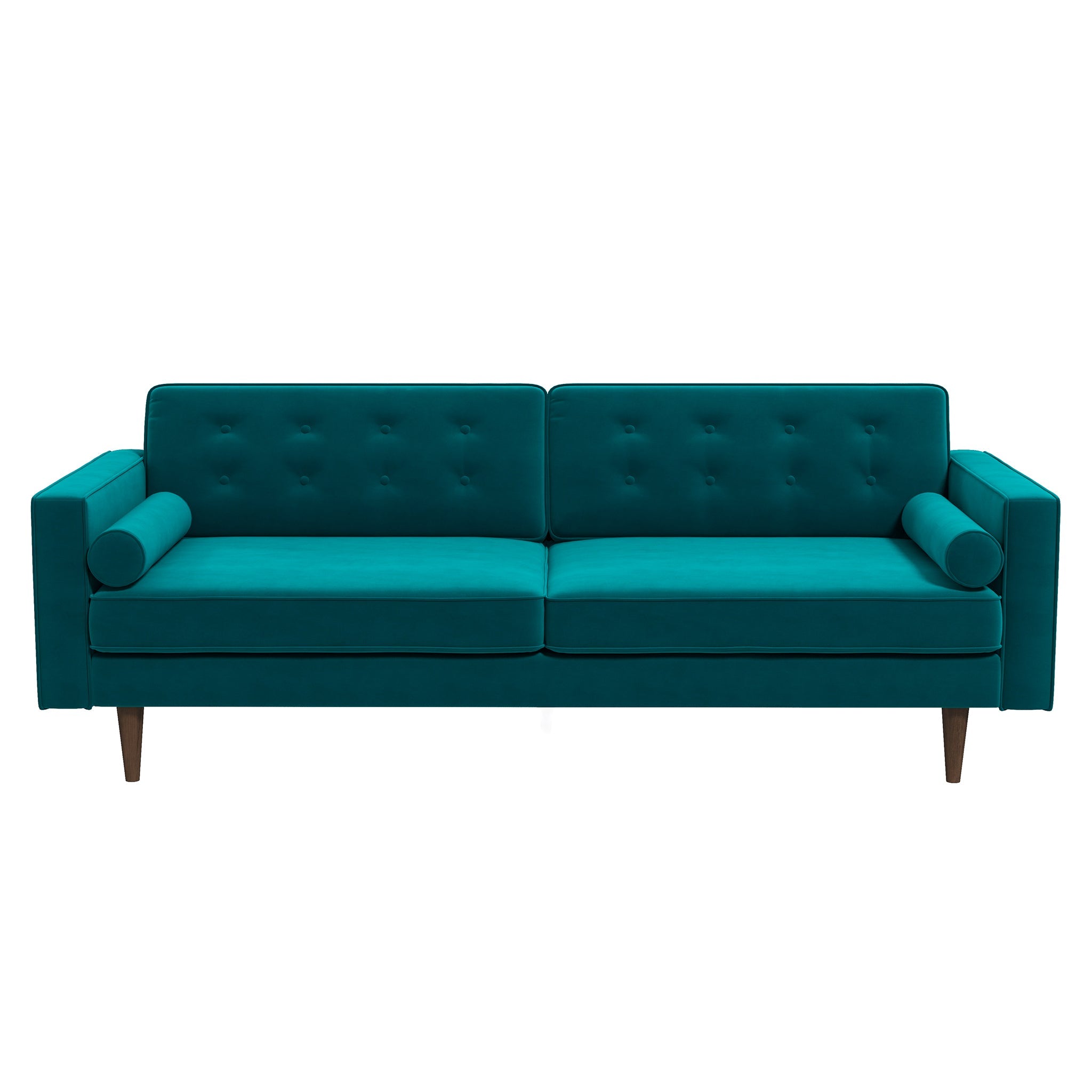 Casey Tufted Back Teal Velvet Upholstered Sofa